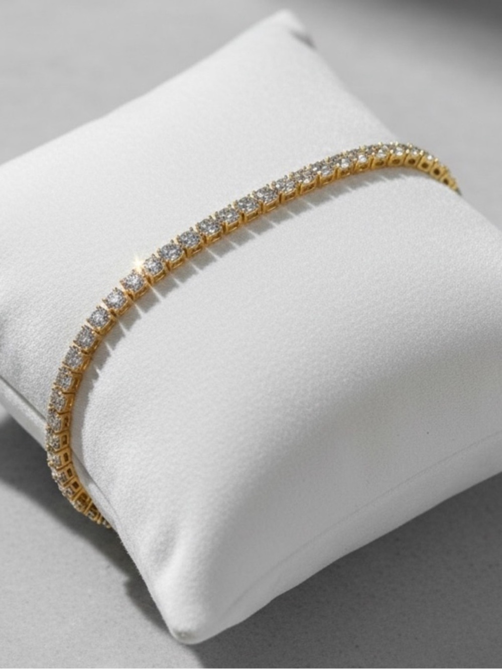 18K Gold Plated, 11.7CTW Moissanite Tennis Bracelet